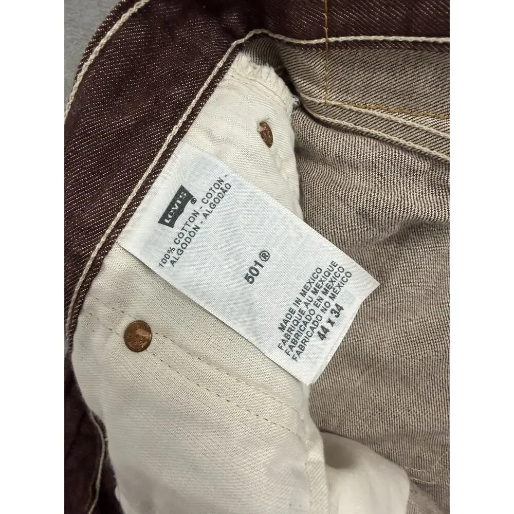 Levi's 501 XX Men's Jeans 44x34 Fits 40x26 Straight Leg Button Fly Hemmed